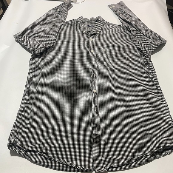 IZOD 100% cotton black and white button down shirt size xlt - Picture 5 of 10